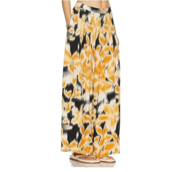 044 Free People x Revolve Bali Wild Child Pleated Pant in Night Combo Size XS - Picture 3 of 9